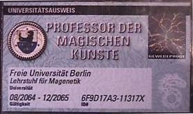 Datei:Ausweis Professor der Magischen Künste, Freie Universität Berlin.jpg
