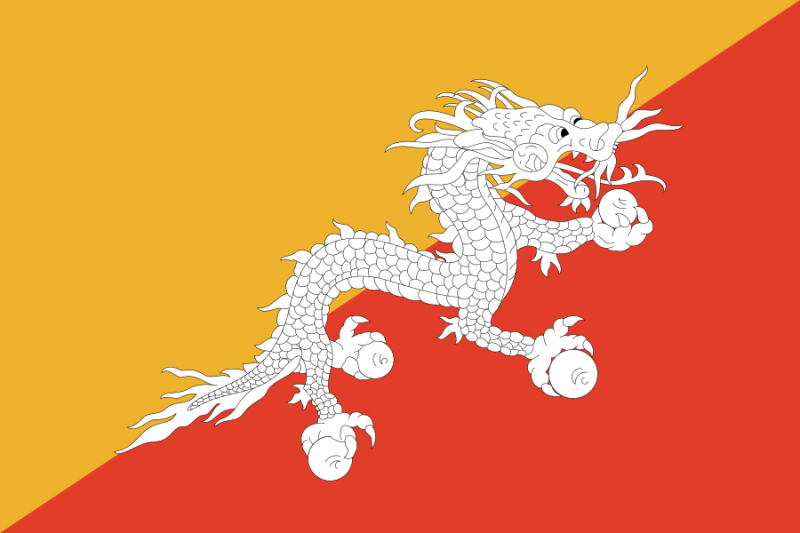 Datei:Flagge Bhutan.png